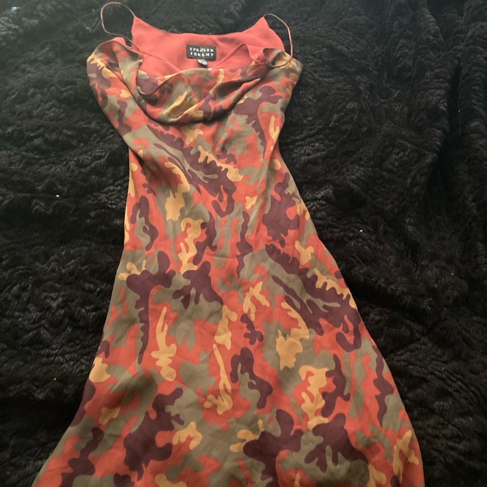 Sheer camouflage dress